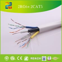 Zwei RG6 Quad Kabel + Zwei UTP Cat5e Composite Kabel